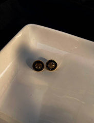 Black Tory Stud Earrings