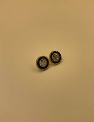 Black Tory Stud Earrings