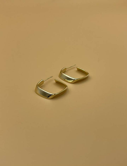 Gold Square Cuff Earrings