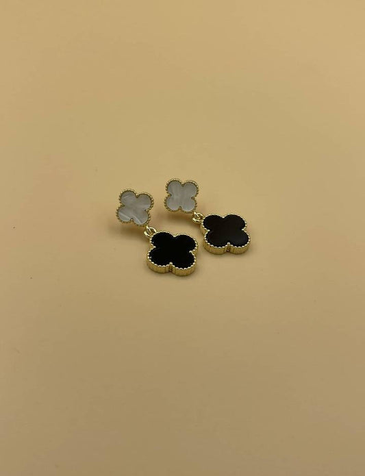 White & Black Van Cleef Earrings