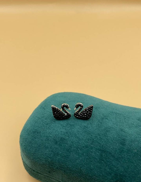 Black Swan Stud Earrings