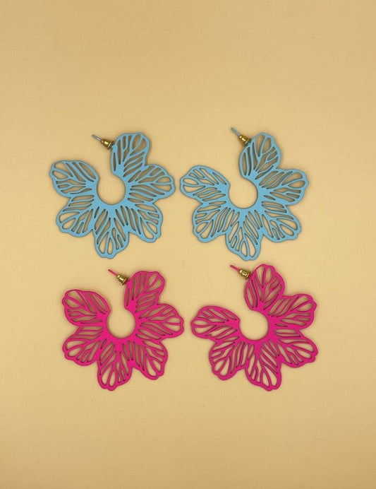 Blue & Pink Earring Set