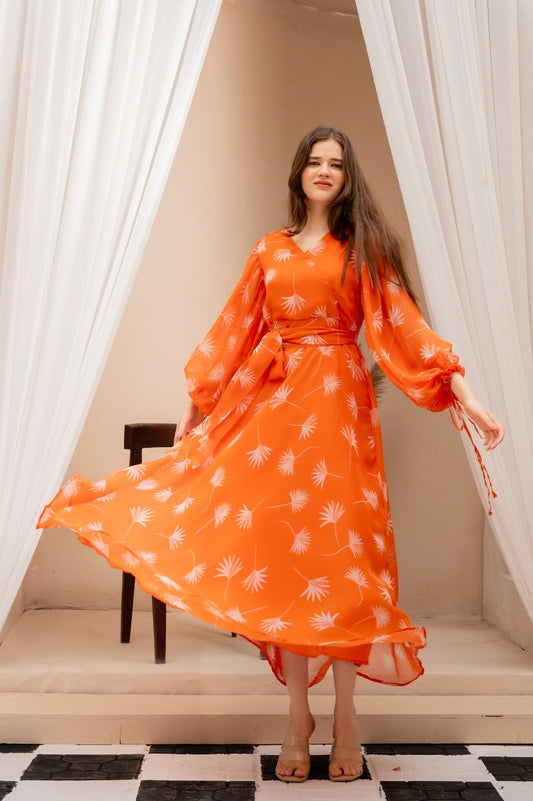 Orange Daisy Dress