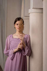 Lilac Pleated Dress