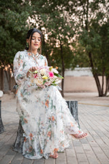 White Floral Dress